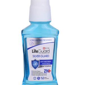 دهانشویه بزرگسال سفیدکننده (Silver Guard) برند لایف گارد با حجم 270 میلی لیتر